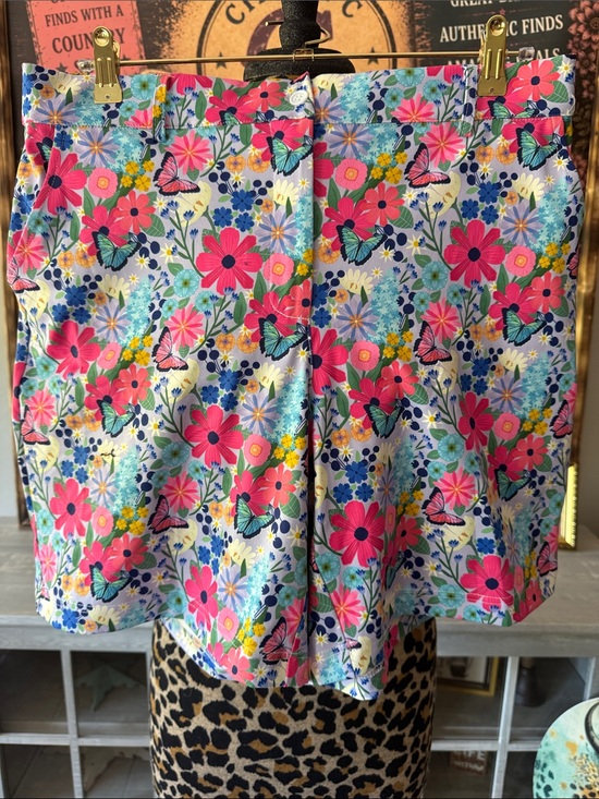 Salty Wave Pants - SALTY WAVE  Bright Floral Butterfly Women's Short- Size XL